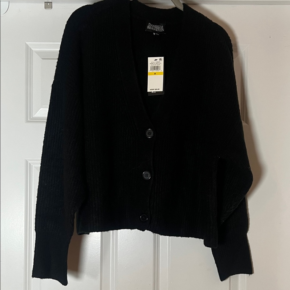 DANIELLE BERNSTEIN Black Women's Cardigan